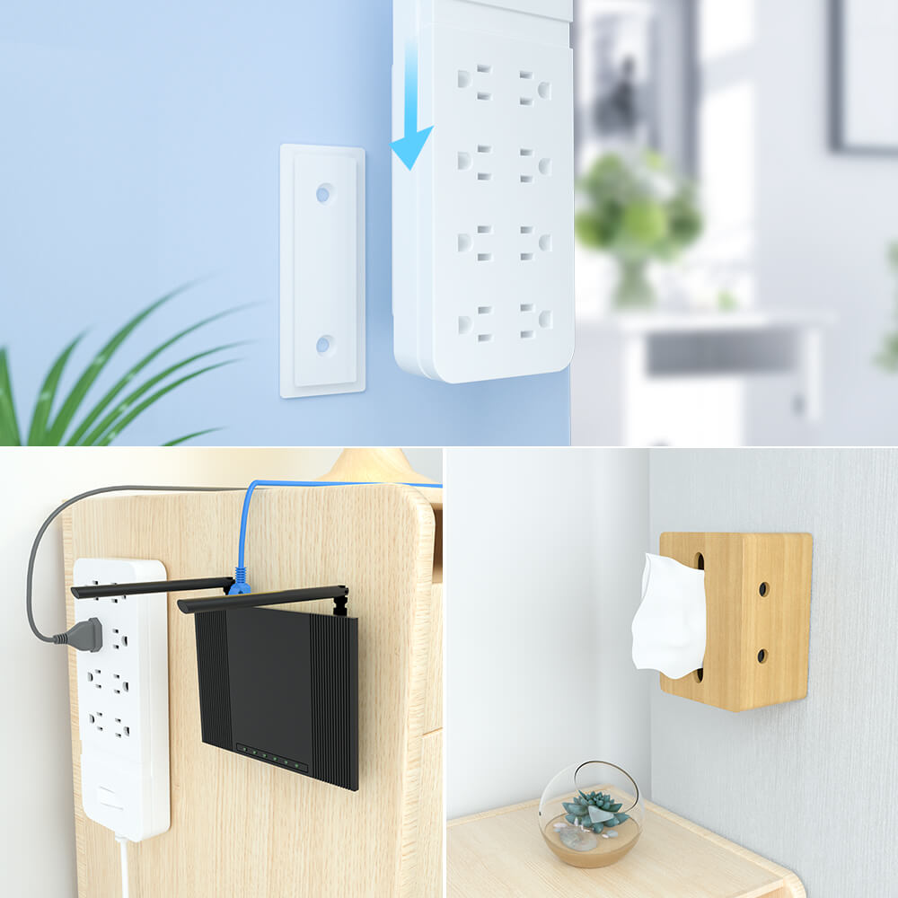 Power Striper Holder Self Adhesive Surge Protector Wall Mount